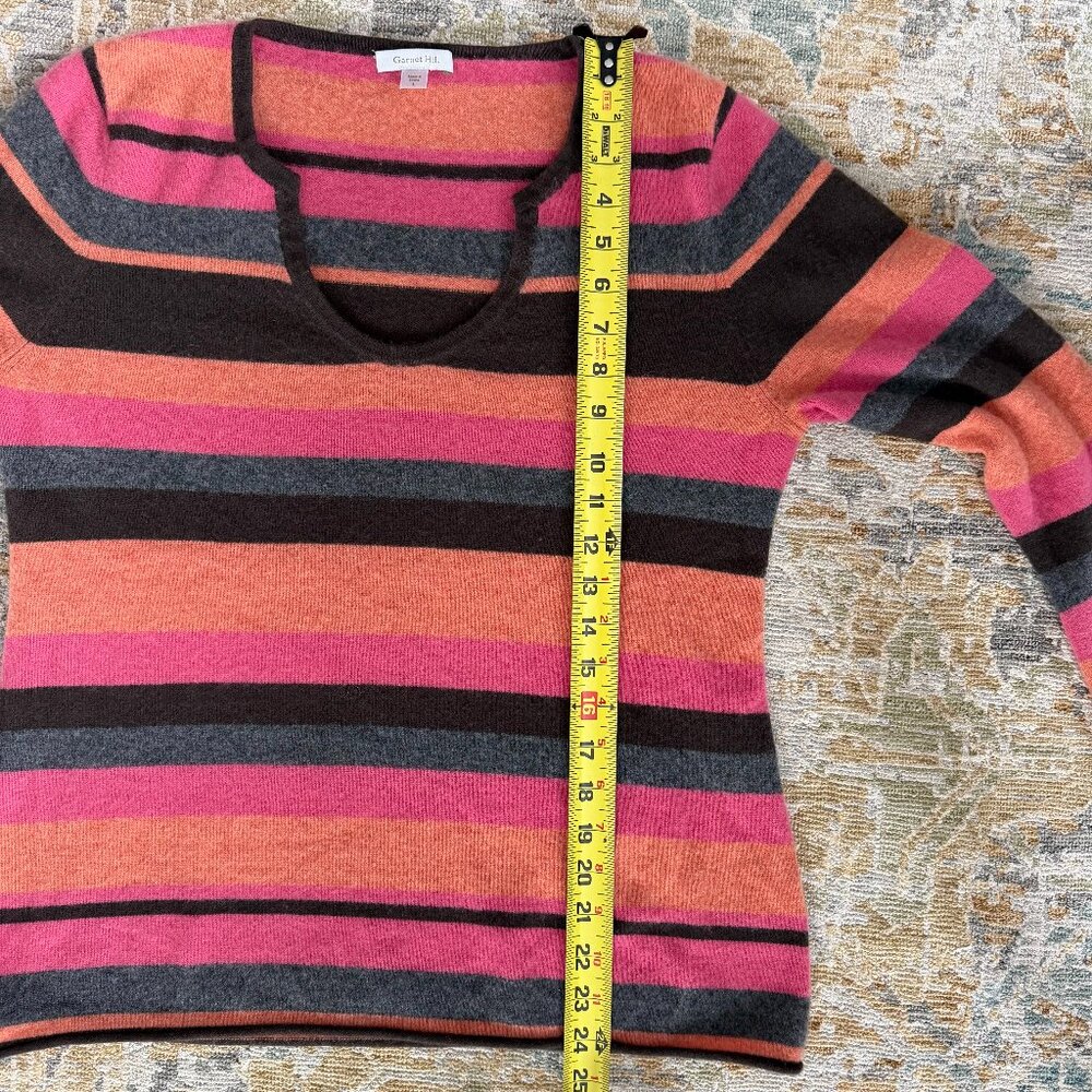 Garnet Hill Cashmere Striped Sweater - Picture 8 of 9